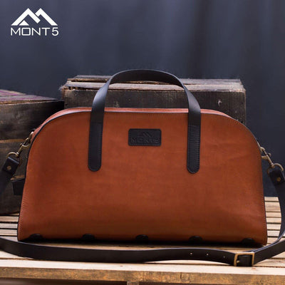 MONT5 Latok - Reimagined Hipster Leather Duffel Bag - Leather Jacket Shop