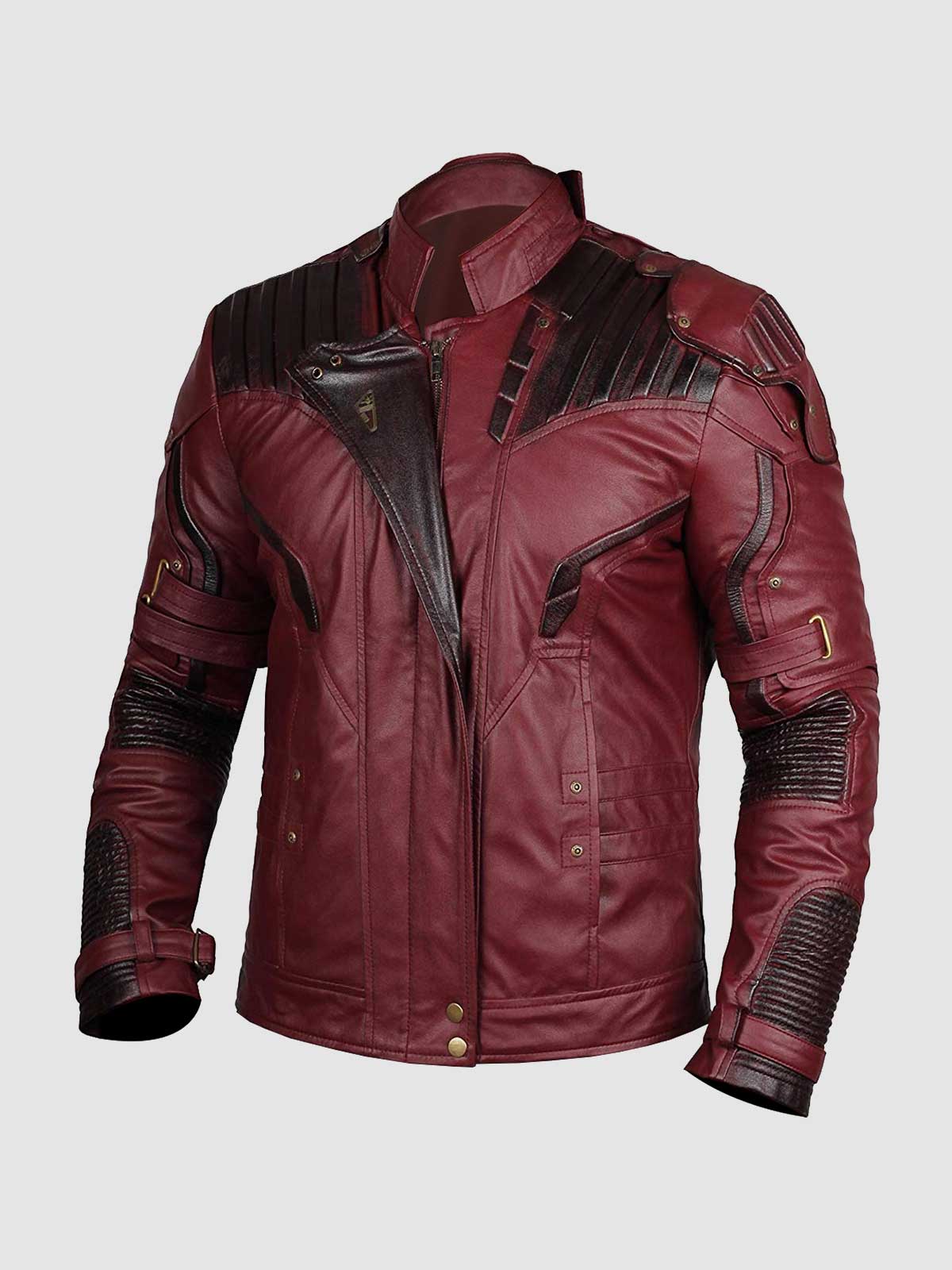 Men's Dark Red Leather Jacket Leather Jacket Master - Main Image