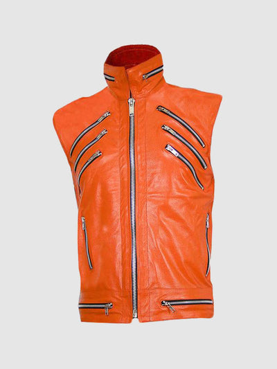 Sleeveless Leather Jacket