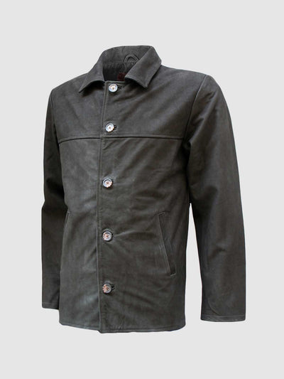 Men's Leather Blazer Nubuck  Jacket