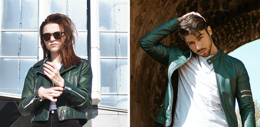 How to Style A Green Leather Jacket