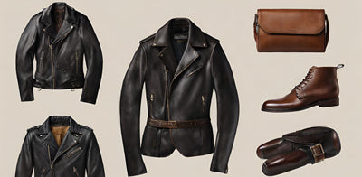Mastering the Elegance: A Sophisticated Fusion of Black Leather Jackets and Brown Boots.