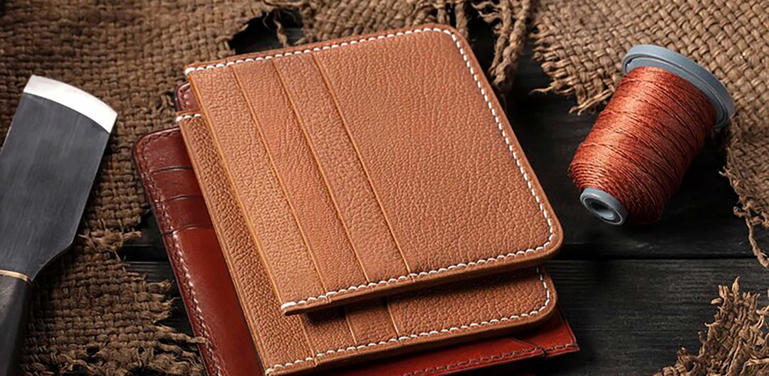 Cross grain leather guide