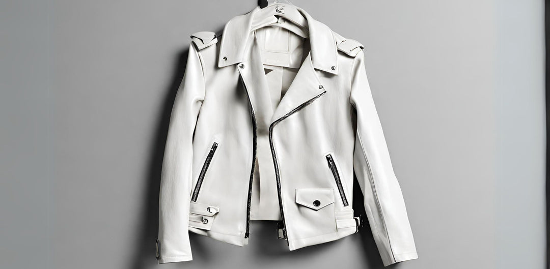 how to stylize white leather jacket