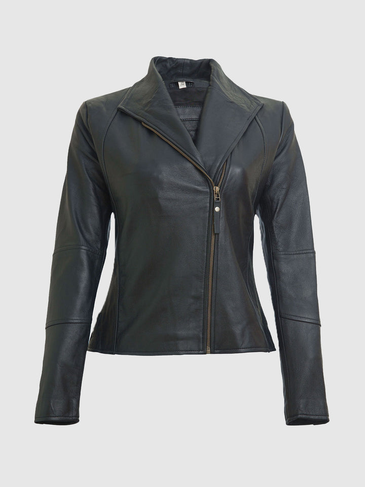 Black Biker Leather Jacket Women – Motorcycle Casual Style