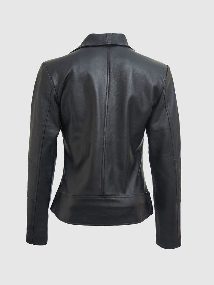 Black Biker Leather Jacket Women – Motorcycle Casual Style