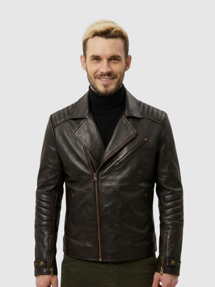 Slim Black Leather Jacket