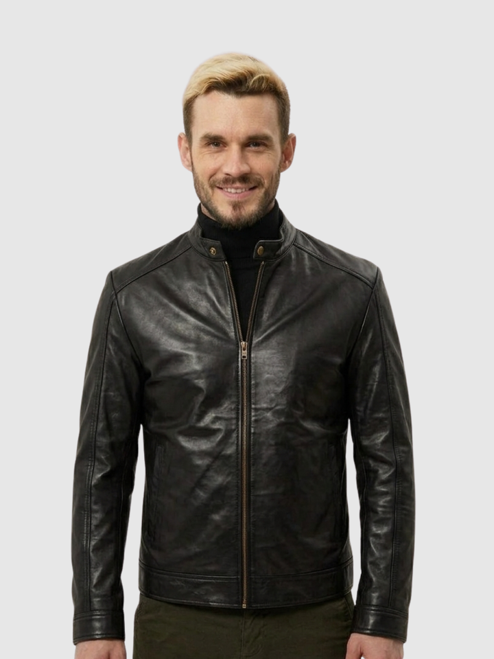 Cafe Racer Leather Jacket