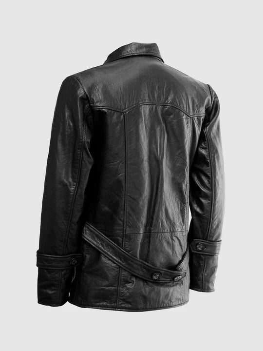 Black Leather Coat – Winter Casual Style