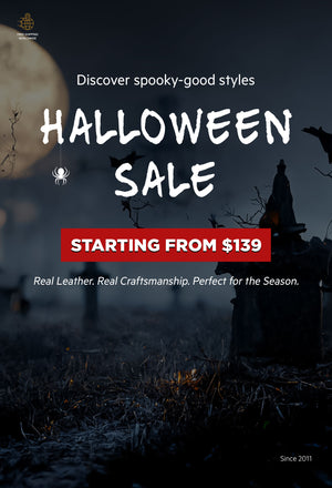 Halloween collection featuring premium men’s and women’s leather jackets by Leather Jacket Master
