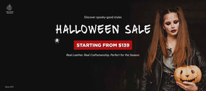Spooky Halloween leather jacket sale with stylish new arrivals from Leather Jacket Master