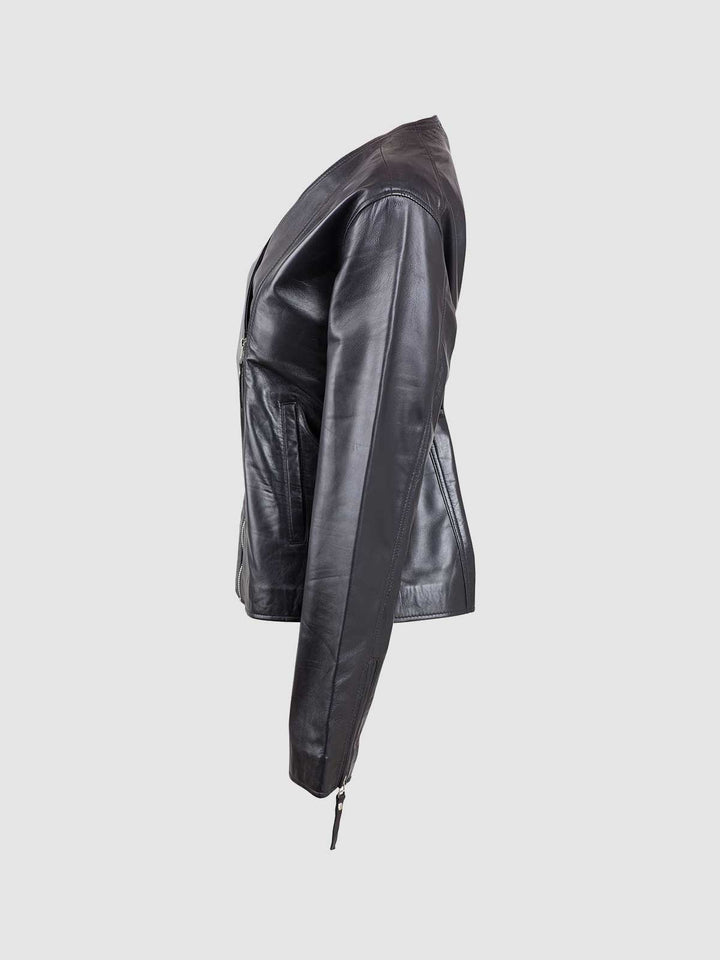 Women Black Biker Leather Jacket – Motorcycle Casual Style