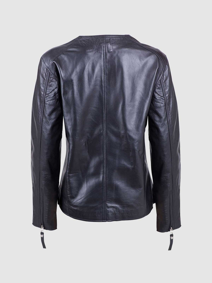 Women Black Biker Leather Jacket – Motorcycle Casual Style