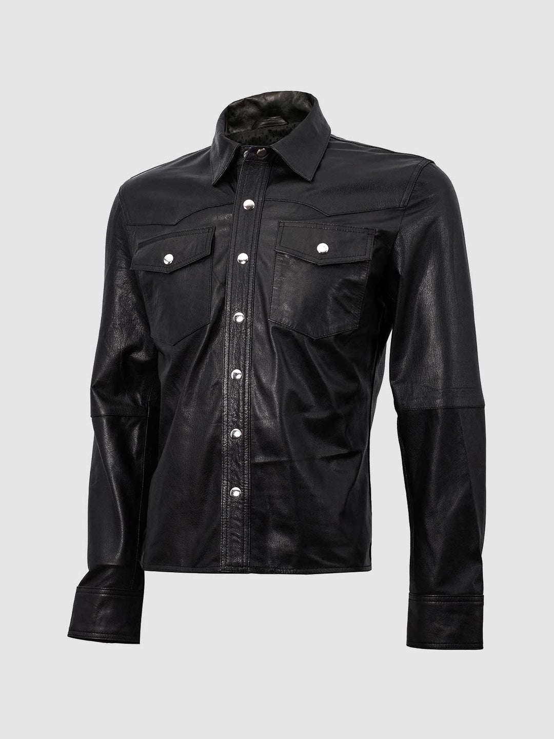 Leather Shirt Jacket