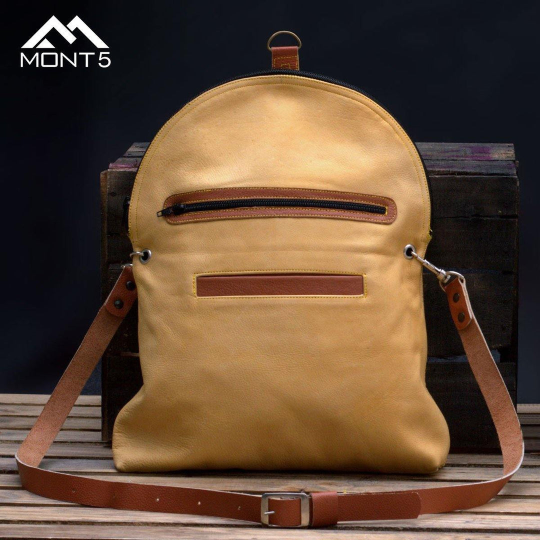MONT5 Rama Convertible Leather School Bag - Leather Jacket Shop