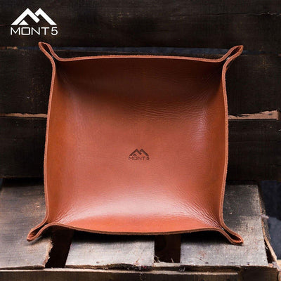 MONT5 Dayol Handmade Full Grain Set Of 3 Valet Leather Trays - Leather Jacket Shop