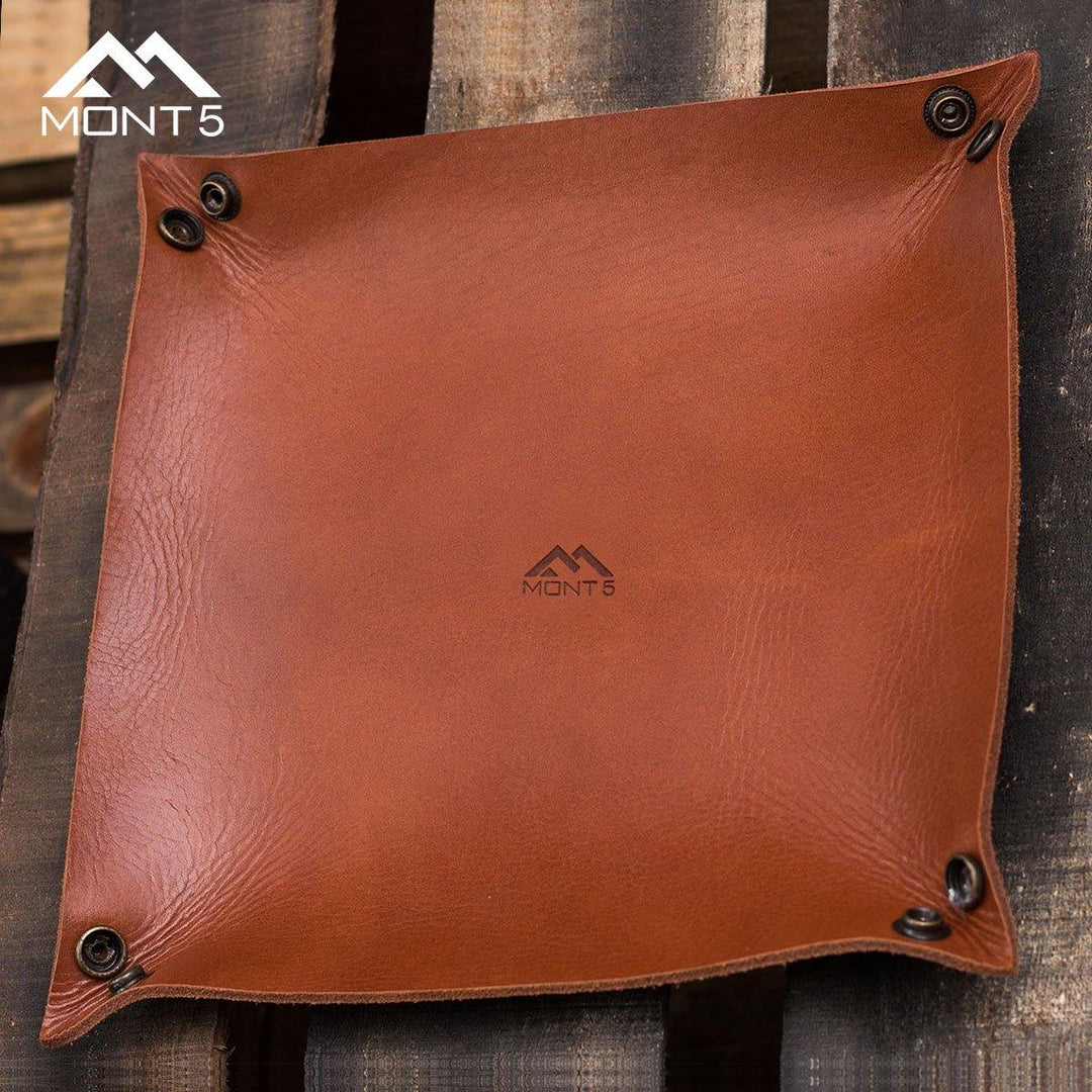 MONT5 Dayol Handmade Full Grain Set Of 3 Valet Leather Trays - Leather Jacket Shop
