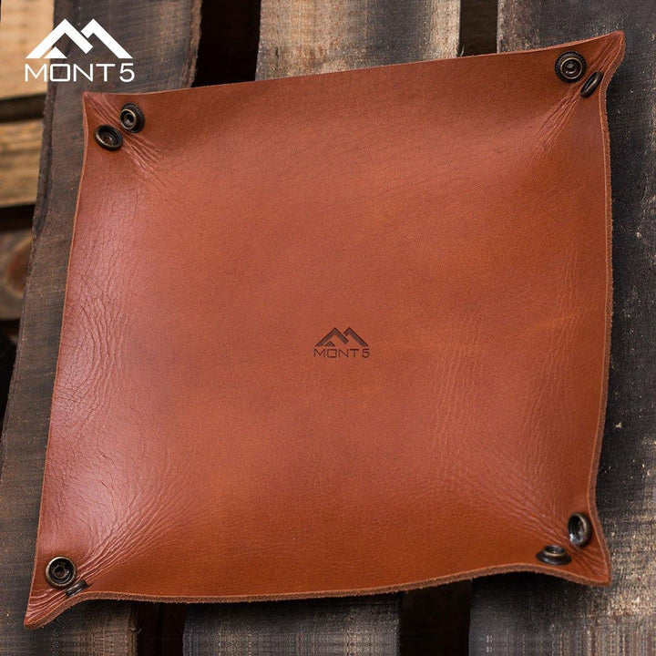 MONT5 Dayol Handmade Full Grain Set Of 3 Valet Leather Trays - Leather Jacket Shop