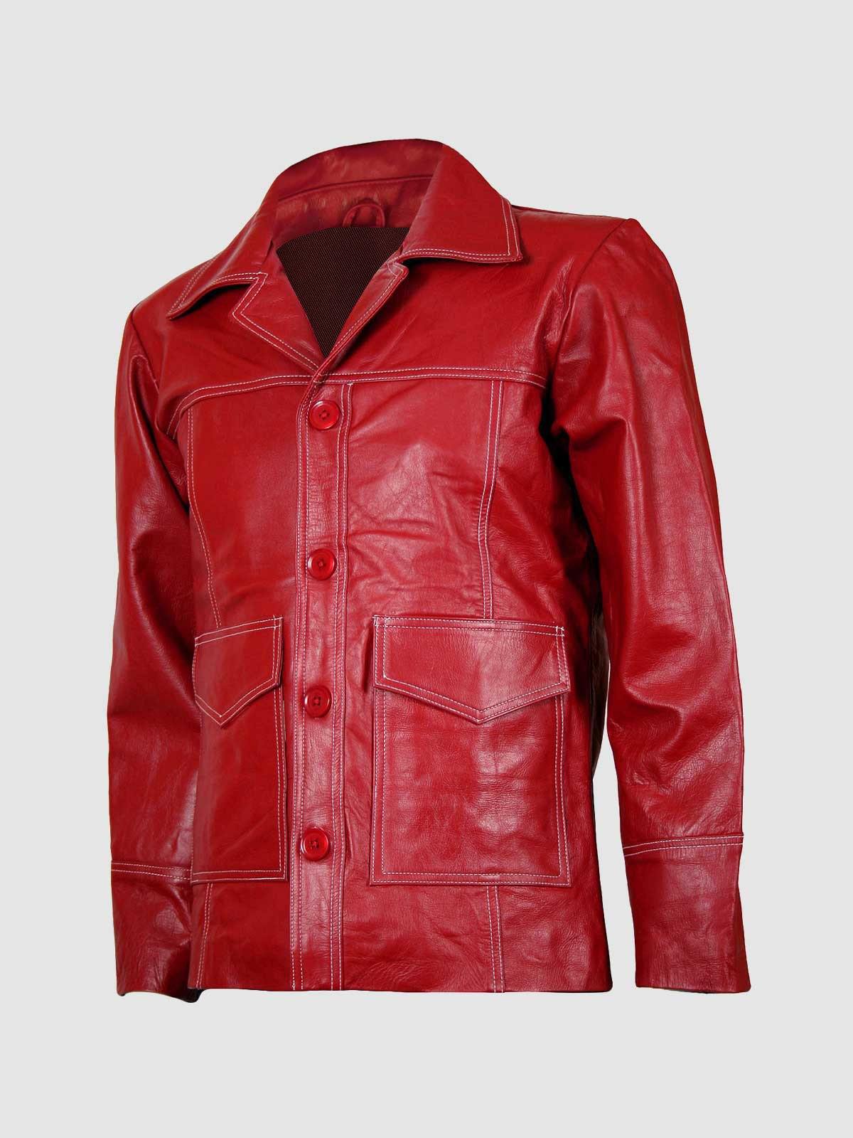 mens red leather jackets