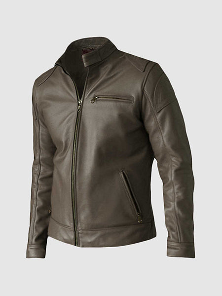 Elegant Brown Leather Jacket