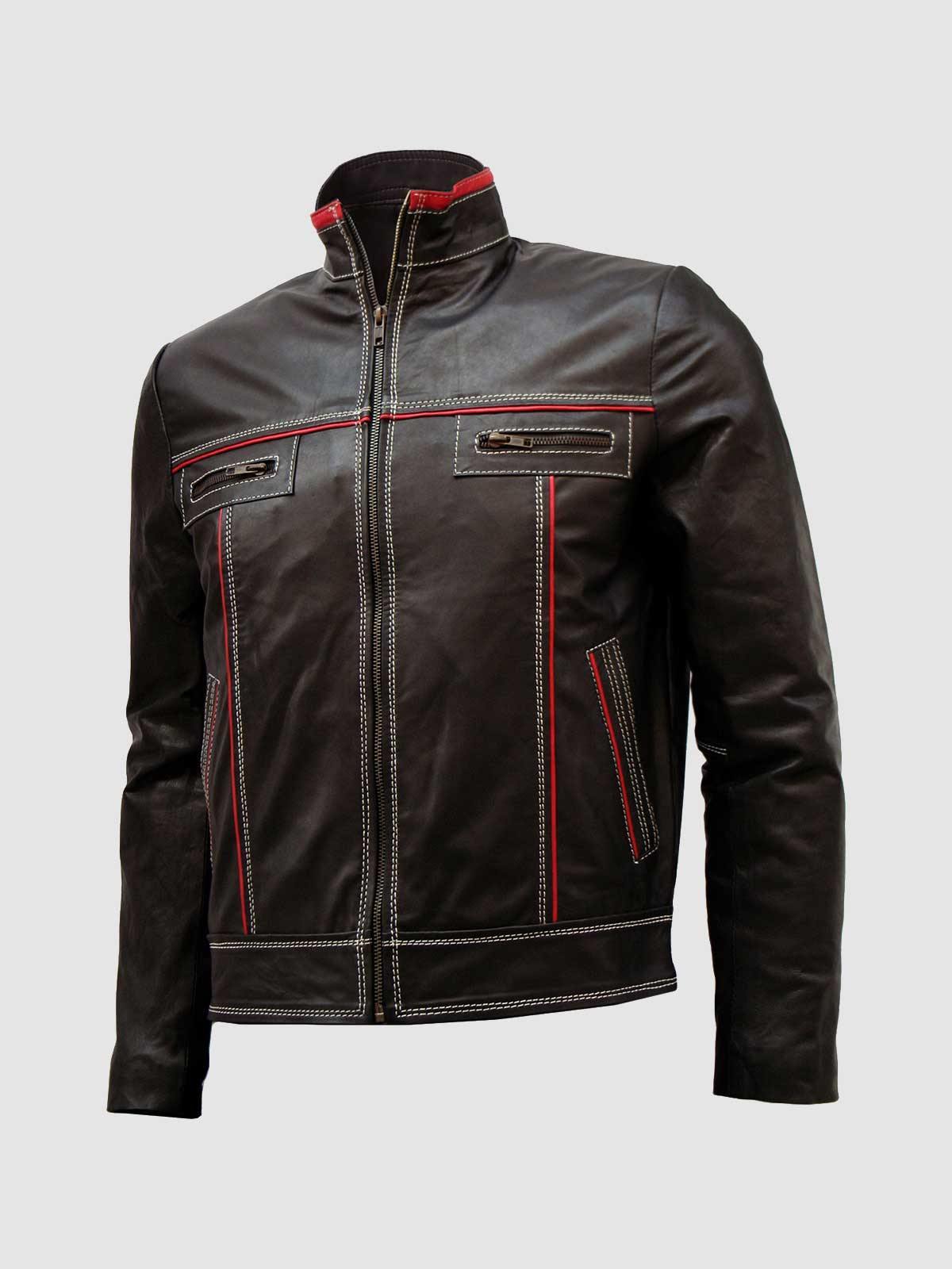 Men's Leather Racer Jacket | Leather Jacket Master