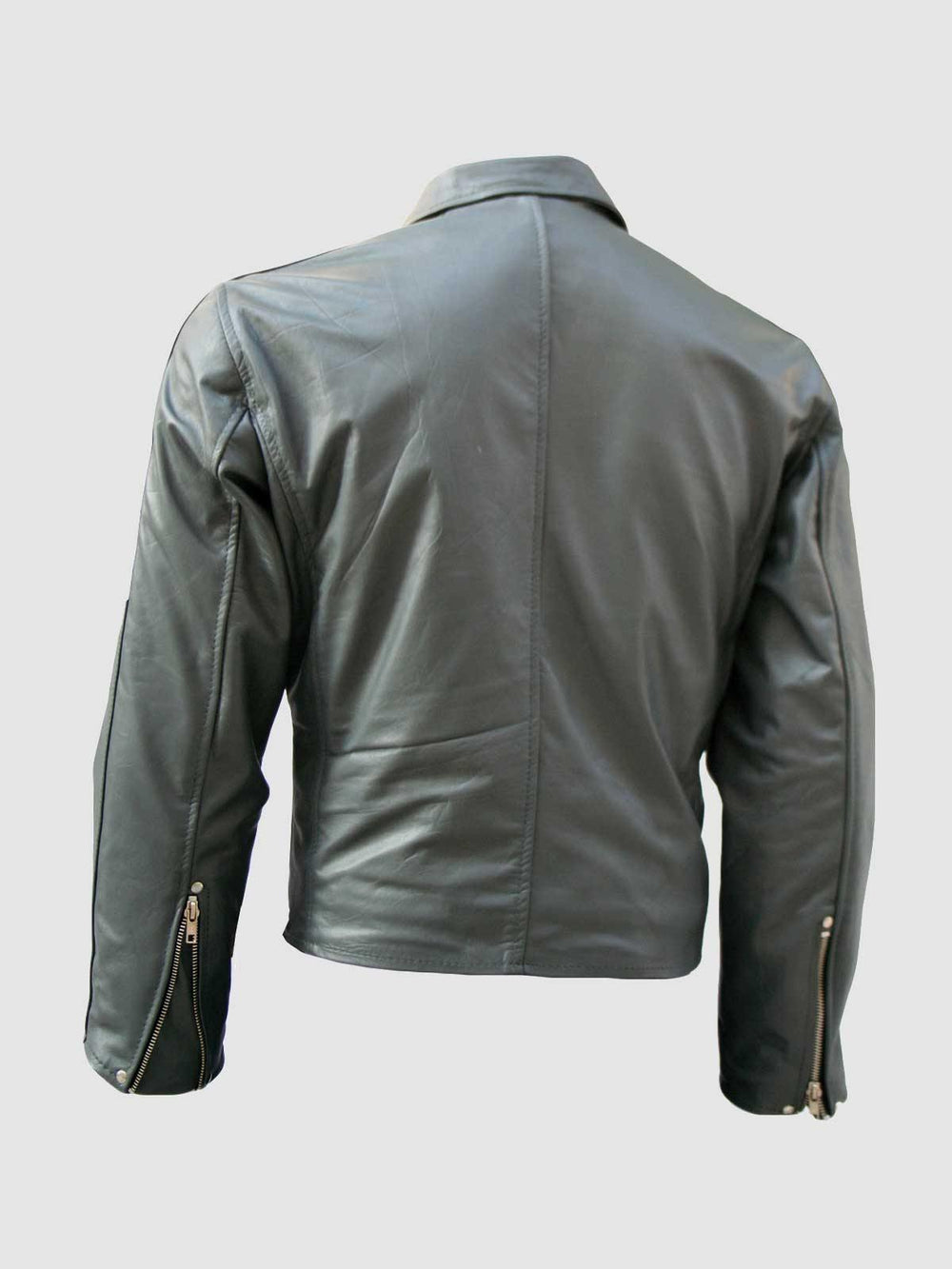Men's Grey Leather Jacket