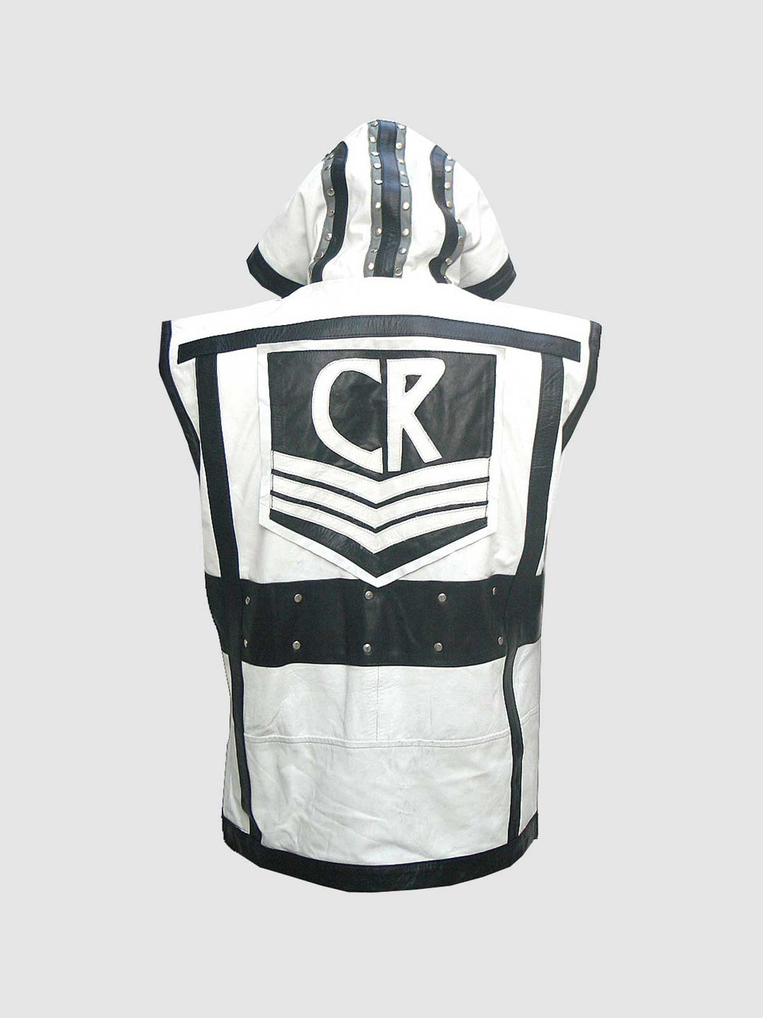 Black &amp; White Leather Vest