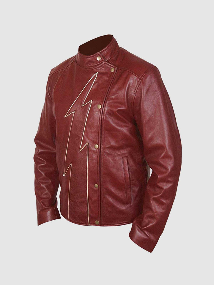 Red Biker Leather Jacket – Motorcycle Celebrity Style