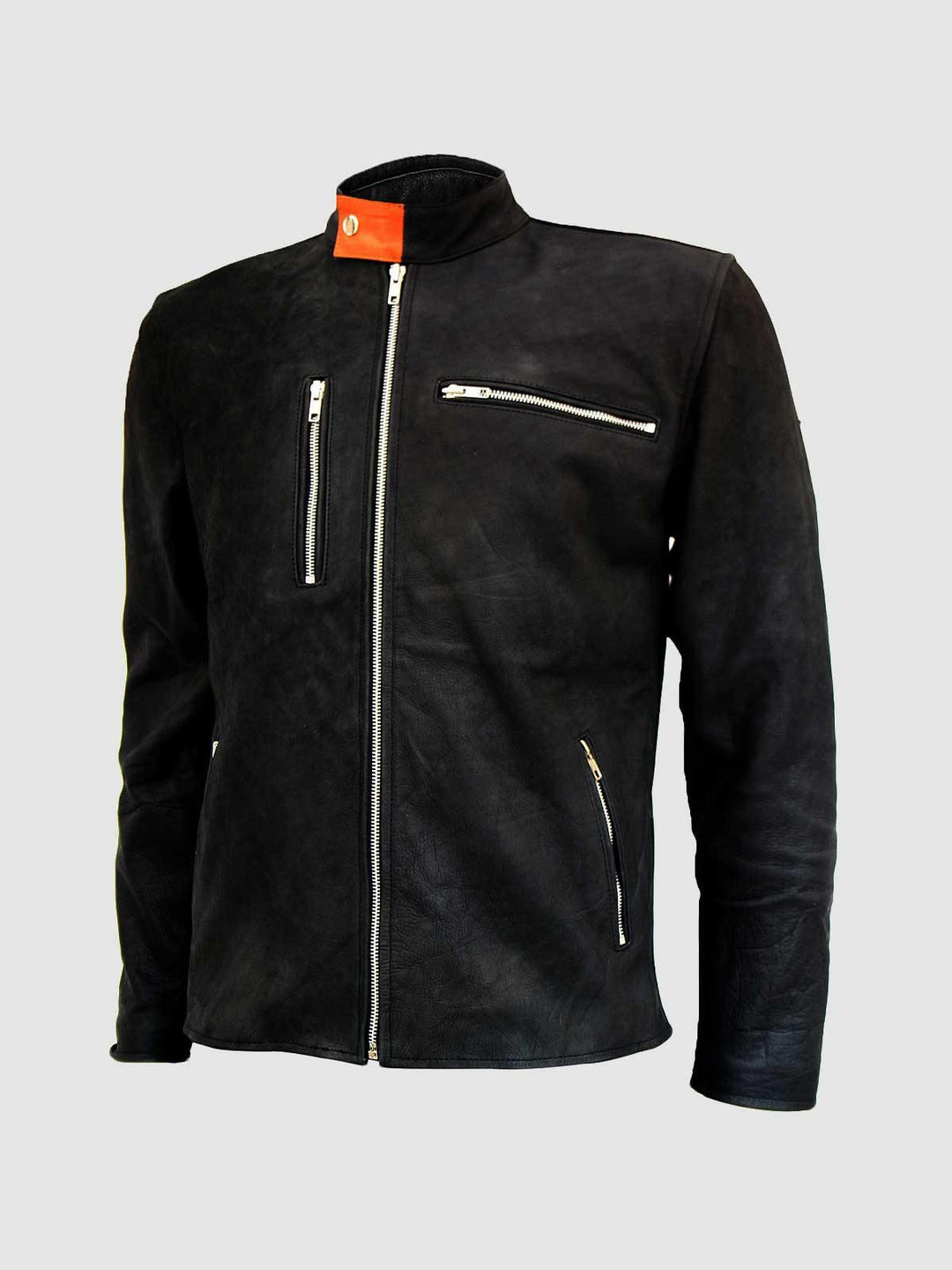 Nubuck leather jacket mens clearance