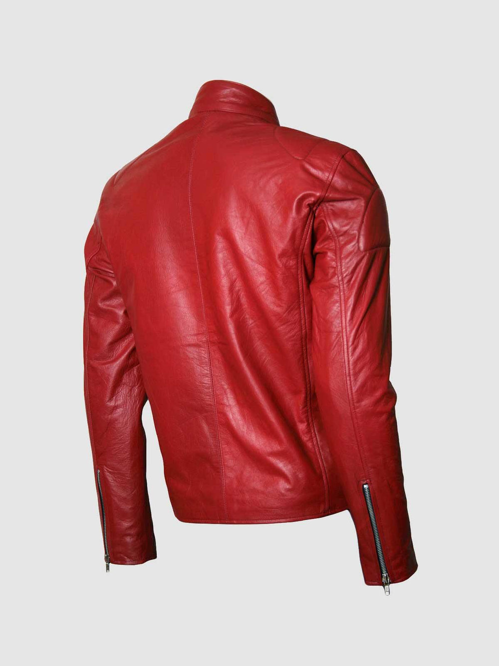 Red Cafe Racer Jacket