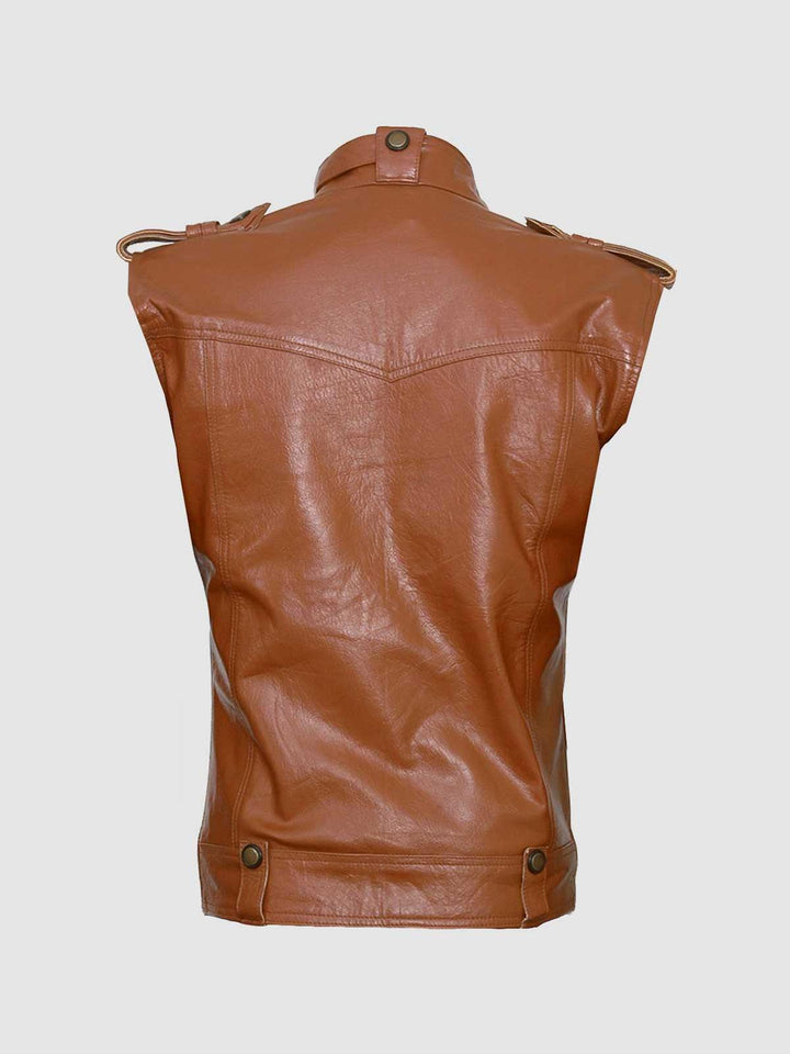 Tan Leather Vest
