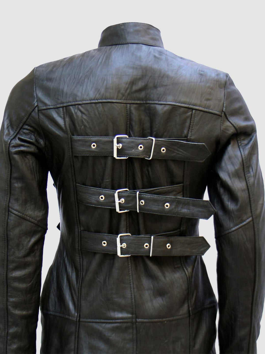 Gothic Leather Trench Coat