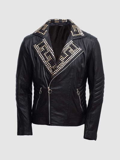 Men's Spiked Leather Jacket