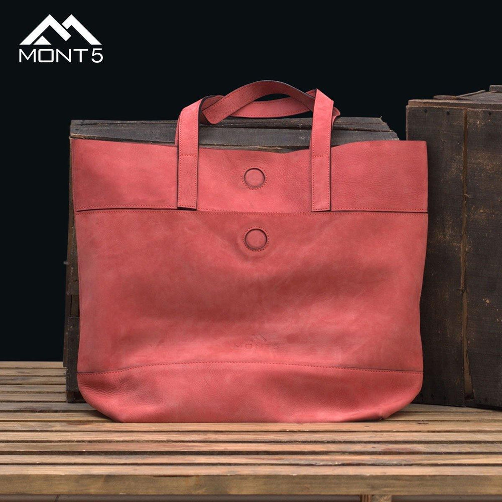 MONT5 Jagrogo Handcrafted Women Pink Leather Tote - Leather Jacket Shop