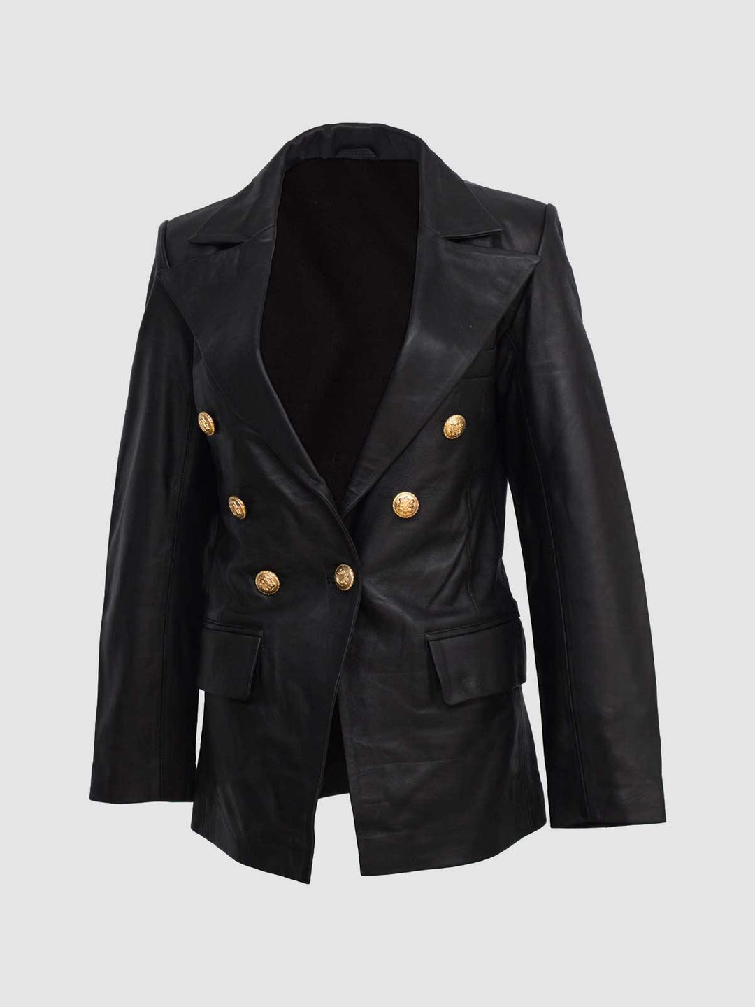 Kim Kardashian Leather Coat