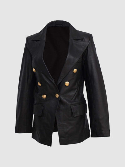 Kim Kardashian Leather Coat