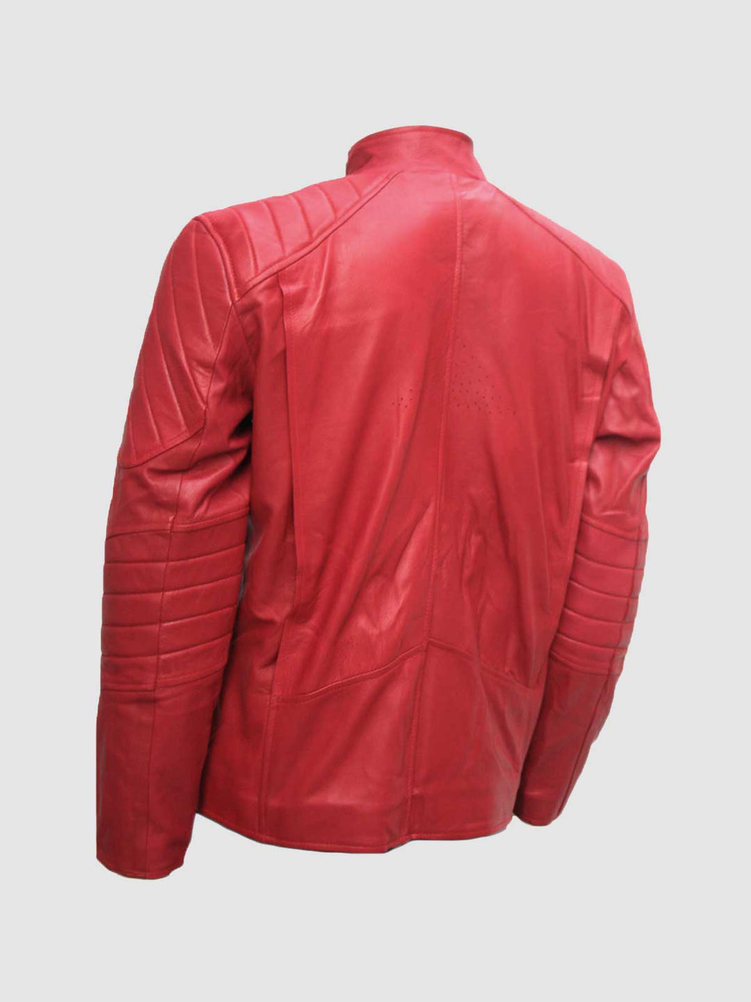 Red Biker Leather Jacket – Motorcycle Casual Style