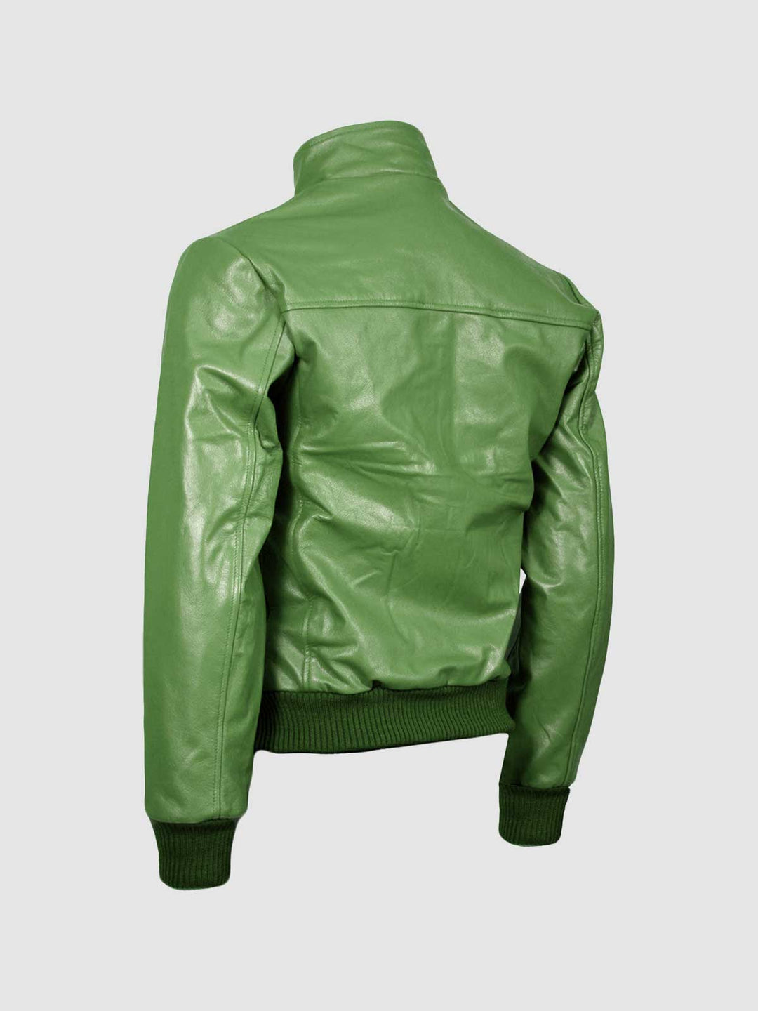 Size 4XL Green Leather Bomber Jacket for Men Leather Jacket Master