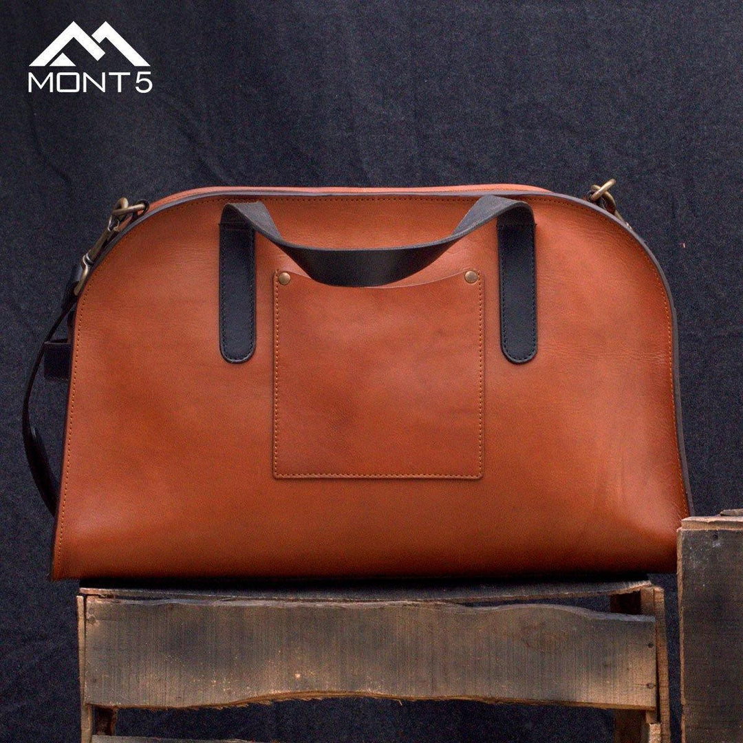 MONT5 Latok Luxury Leather Weekender Bag - Leather Jacket Shop