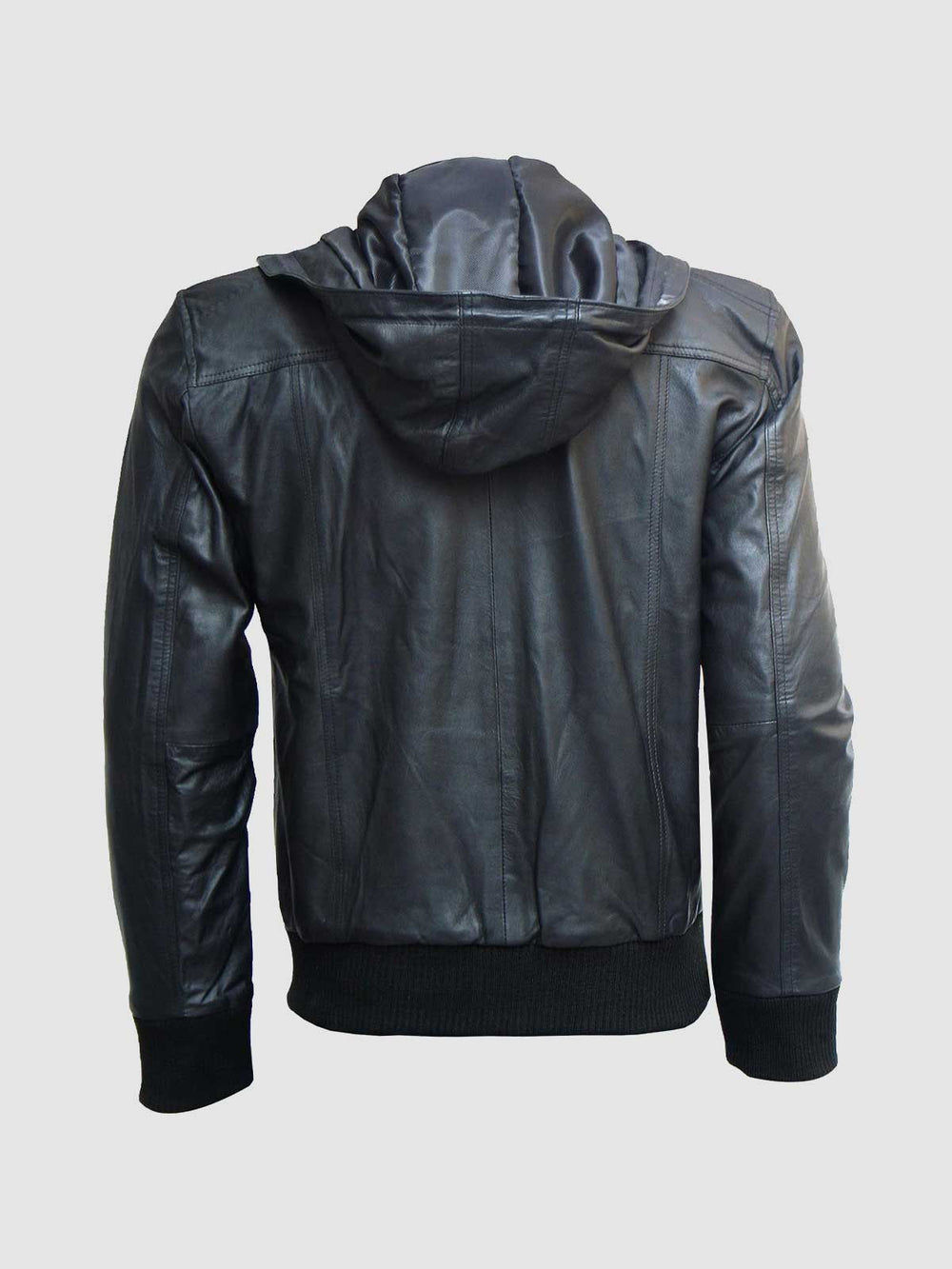 Men Hoodie With Leather Jacket