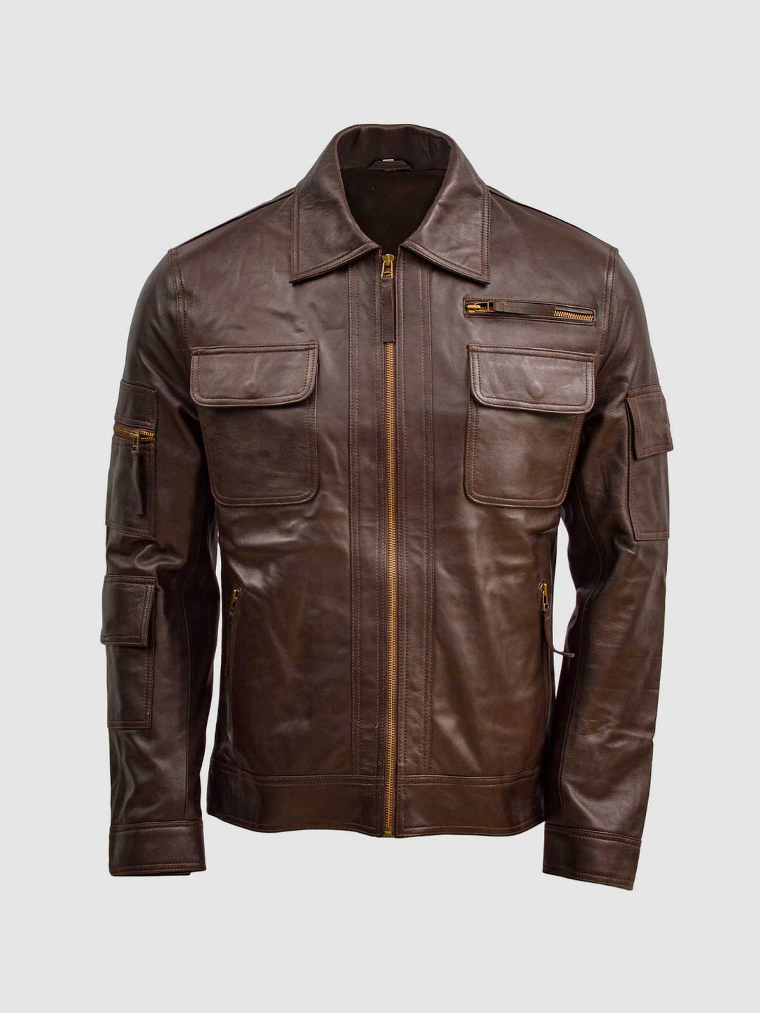 Classic Brown Leather Jacket