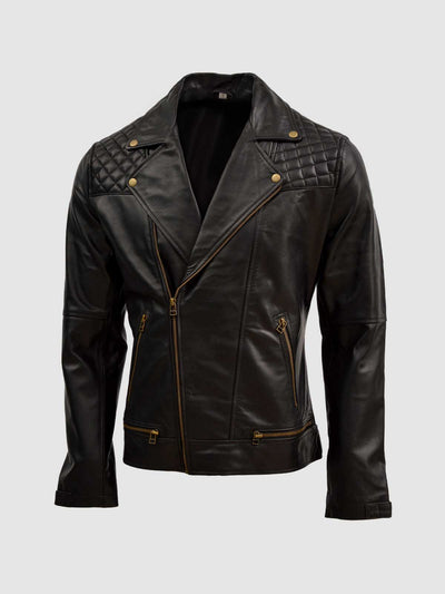 Men's Quilted Leather Jacket