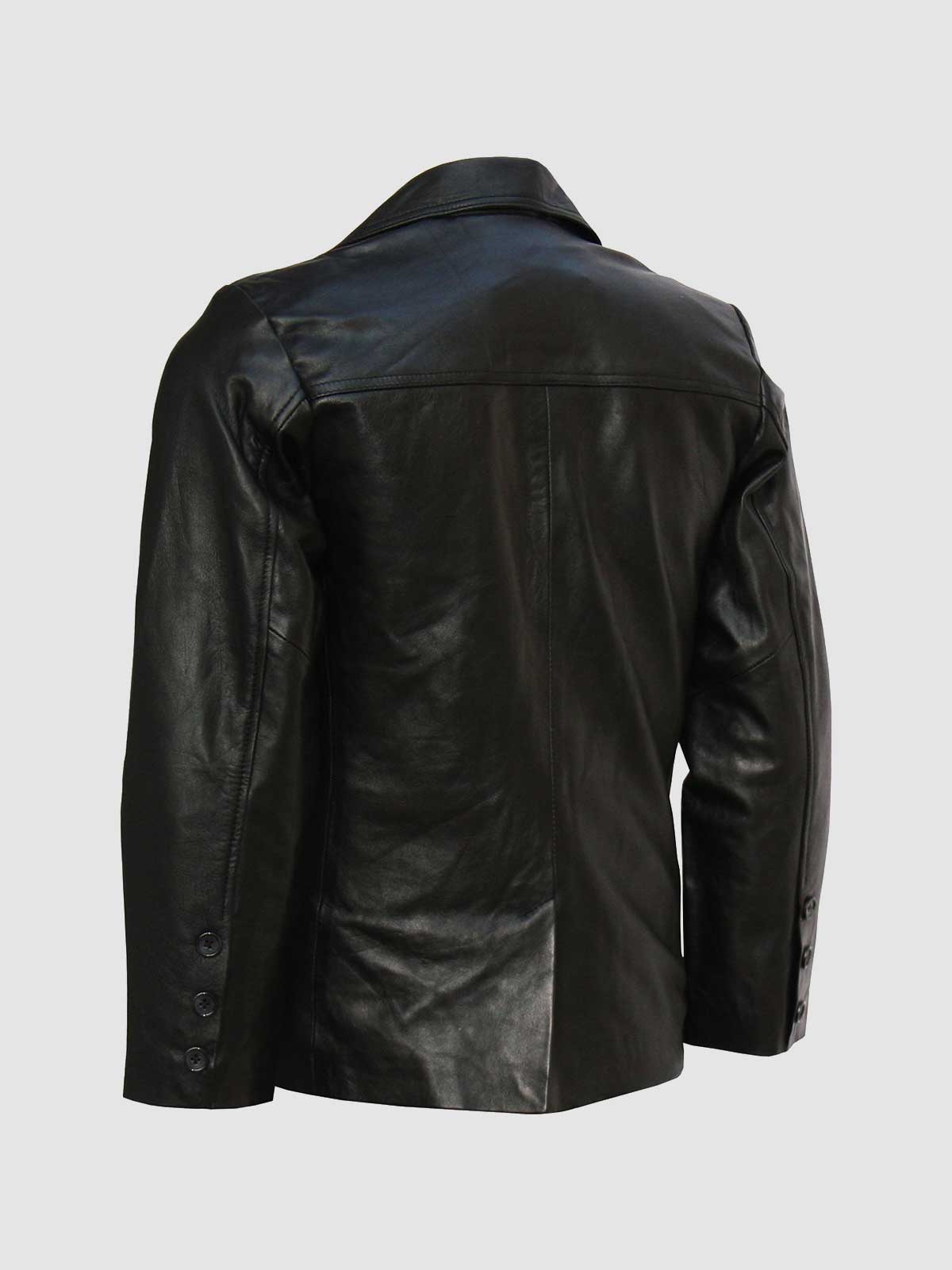 Men's Black Leather Coat | Leather Jacket Master