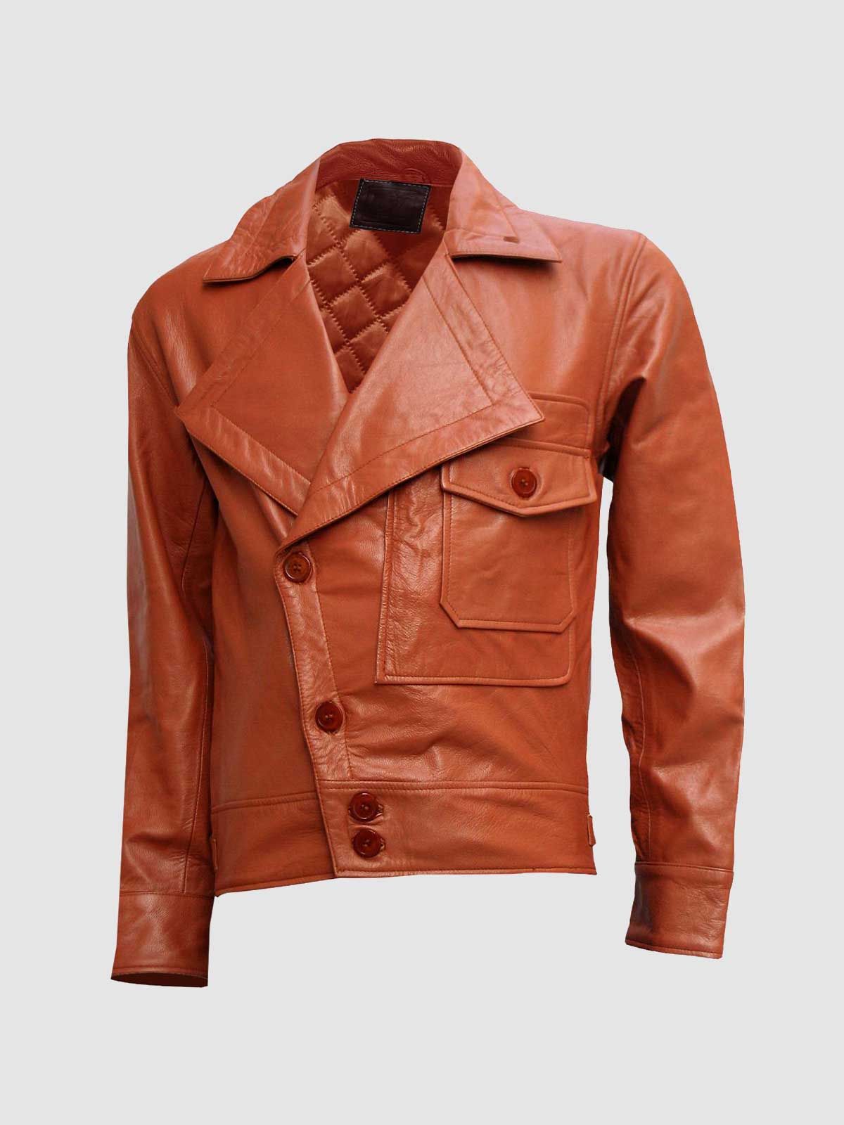 Men's Classic Tan Leather Jacket | Leather Jacket Master
