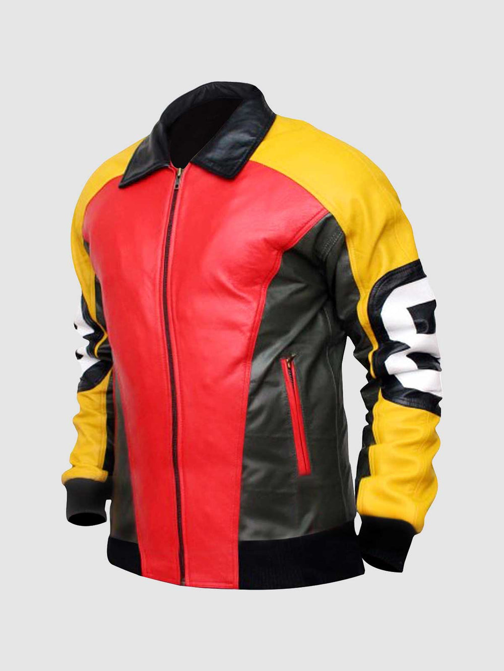 Multi Color Bomber Jacket front view