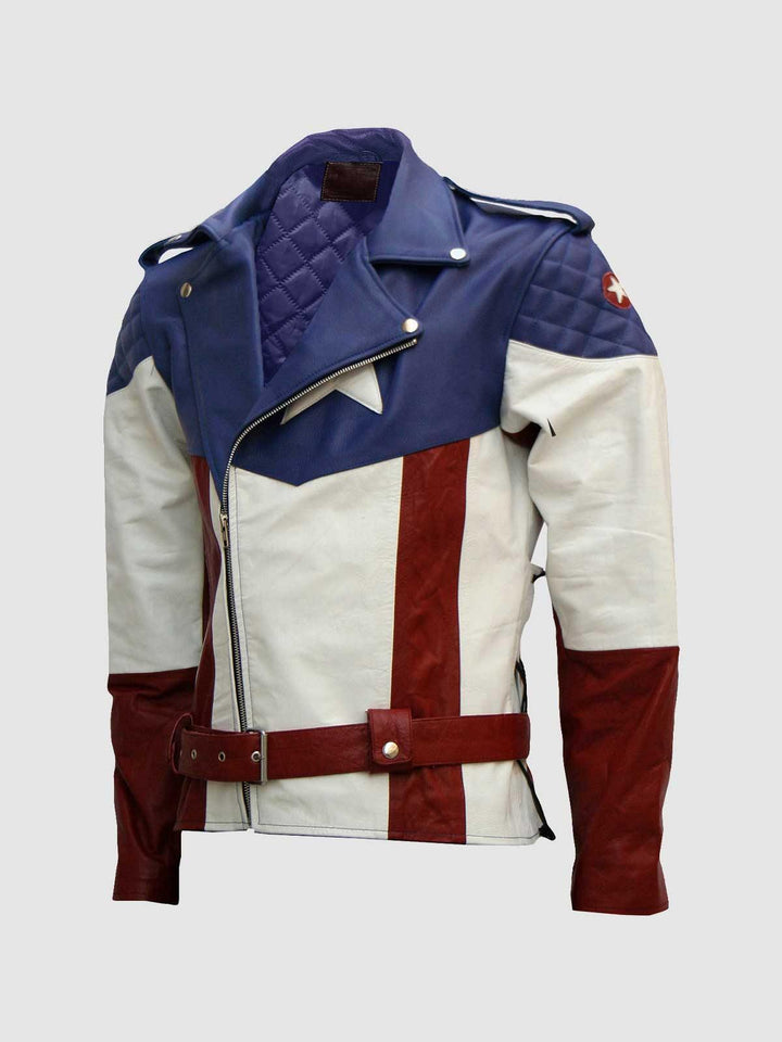 Multi Colored Biker Jacket front view