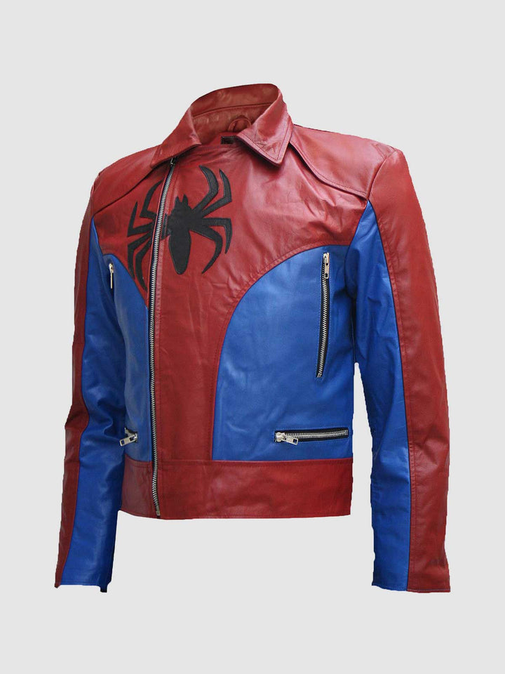 Red &amp; Blue Leather Jacket