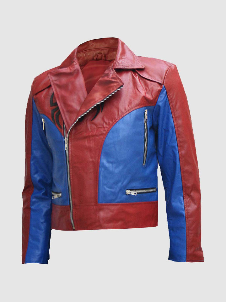 Red &amp; Blue Leather Jacket