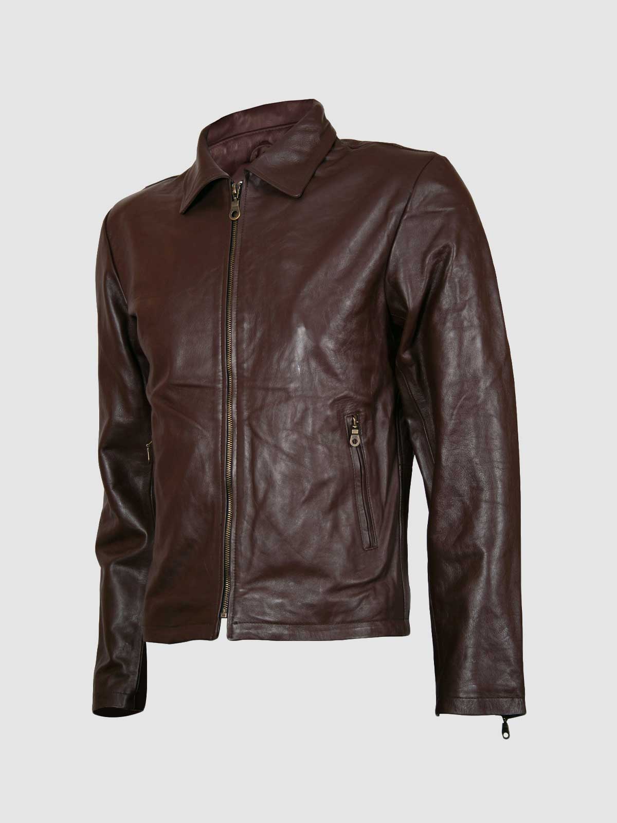 Men's Vintage Brown Leather Jacket Leather Jacket Master