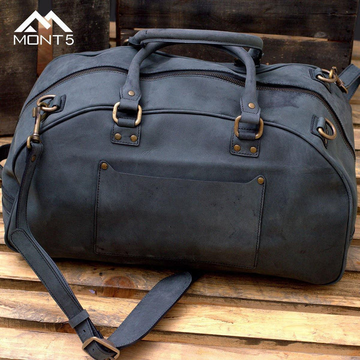 MONT5 Overnight Leather Shoulder Bag | Leather Jacket Master